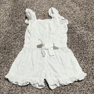Toddler Girl White Eyelet Romper Size 2T
